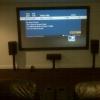 Home Theater with free standing speakers