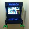 This game console was custom built with Petkas Remodeling. This unit was built from scratch. It houses an xbox 360 game console