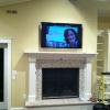 55" Panasonic plasma mounted over this Gorgeous fireplace at a project in Rehoboth Beach